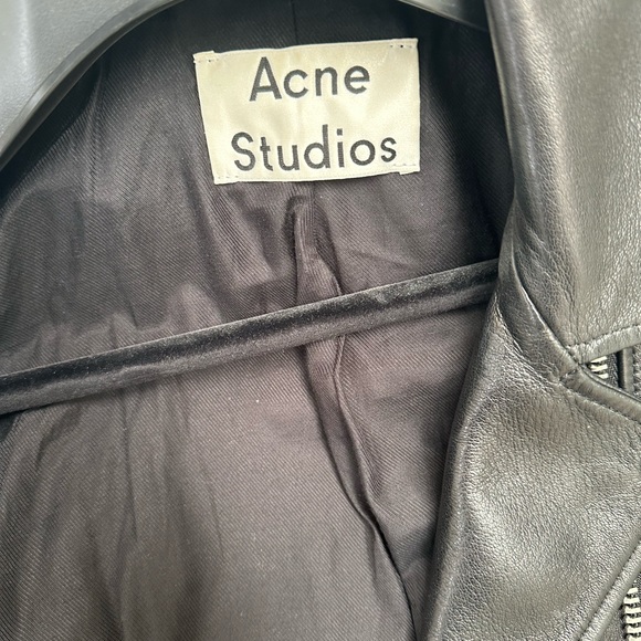 ACNE STUDIOS Leather biker jacket size36 - Picture 9 of 16